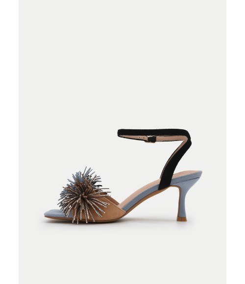 Sandalias Tacon Joya Bicolor Para Mujer Montevita Pocite 105091