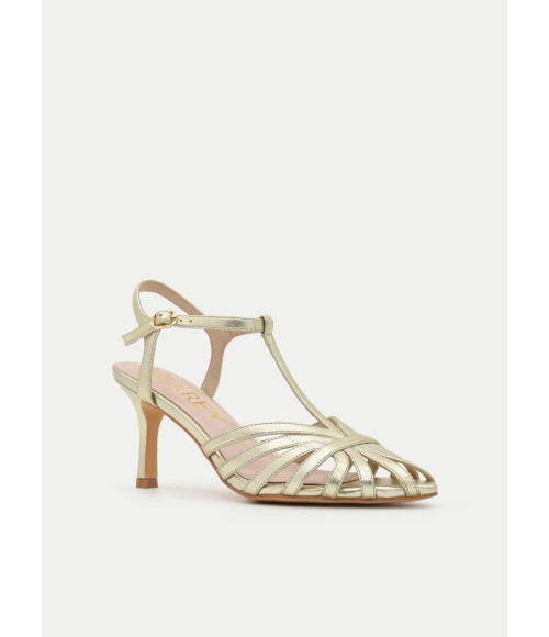 Sandalias Tacon Medio Tiras Para Mujer Montevita Amene 105116