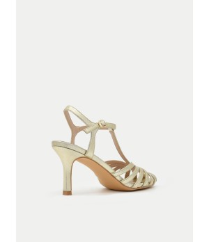 Sandalias Tacon Medio Tiras Para Mujer Montevita Amene 105116