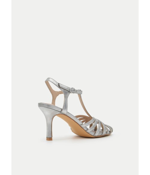 Sandalias Tacon Medio Tiras Para Mujer Montevita Amene 105117