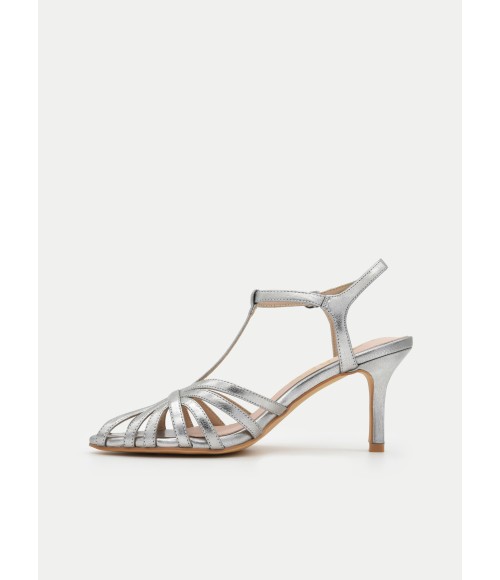 Sandalias Tacon Medio Tiras Para Mujer Montevita Amene 105117