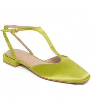 BAILARINA DE TACON BAJO VERDE DE RASO PARA MUJER MONTEVITA VASIER 105272