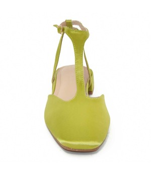 BAILARINA DE TACON BAJO VERDE DE RASO PARA MUJER MONTEVITA VASIER 105272
