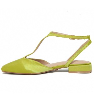 BAILARINA DE TACON BAJO VERDE DE RASO PARA MUJER MONTEVITA VASIER 105272