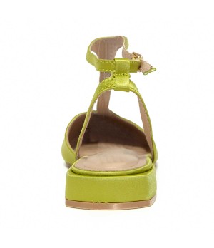 BAILARINA DE TACON BAJO VERDE DE RASO PARA MUJER MONTEVITA VASIER 105272