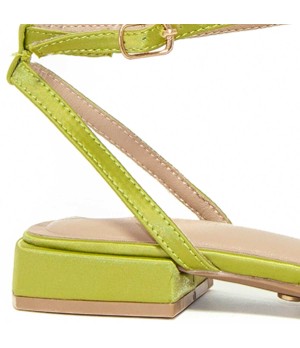 BAILARINA DE TACON BAJO VERDE DE RASO PARA MUJER MONTEVITA VASIER 105272