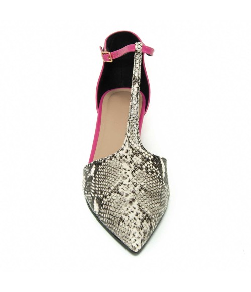 Zapato De Tacon Con Talon Y Puntera Cerrados Bicolor Para Mujer Montevita Gori 105274