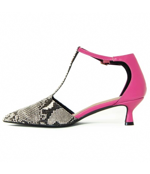 Zapato De Tacon Con Talon Y Puntera Cerrados Bicolor Para Mujer Montevita Gori 105274