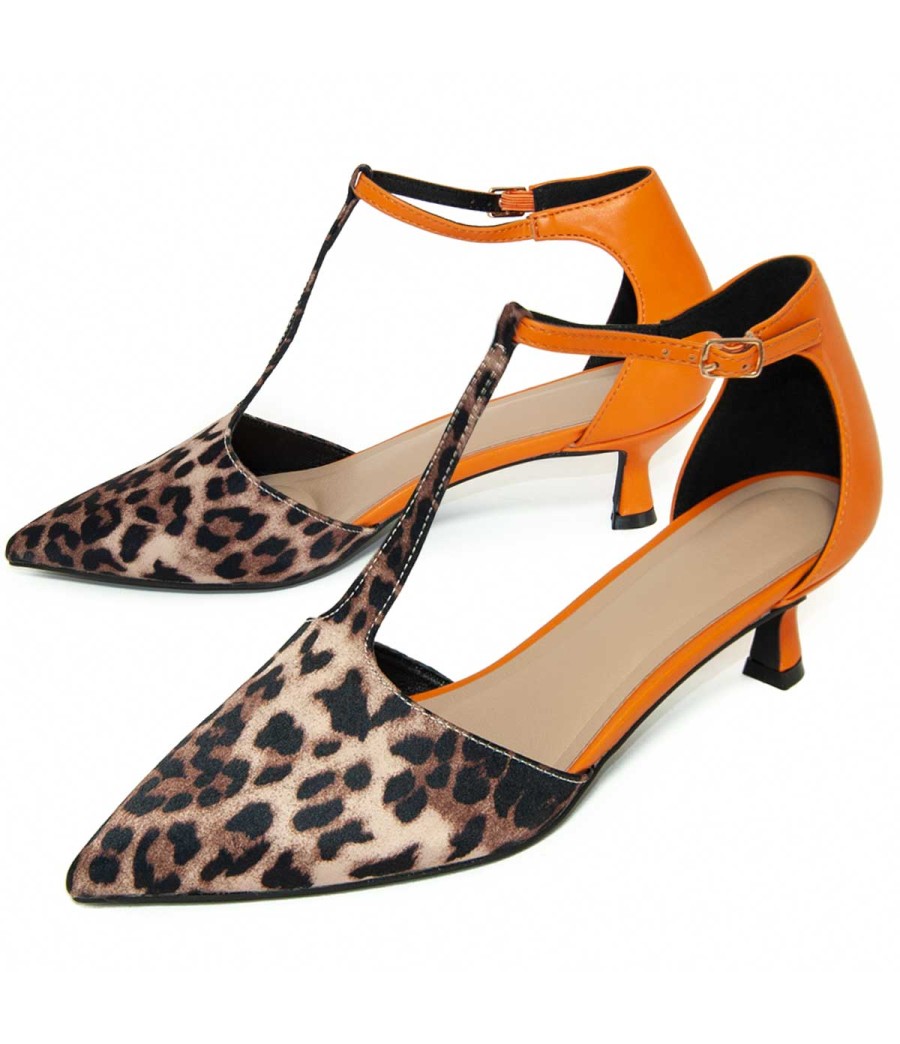 Zapato De Tacon Con Talon Y Puntera Cerrados Bicolor Para Mujer Montevita Gori 105275