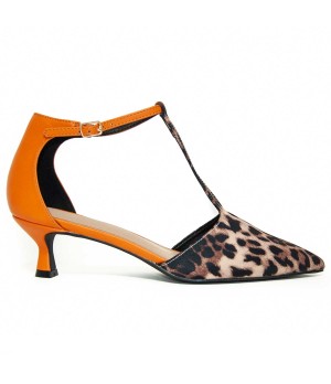 Zapato De Tacon Con Talon Y Puntera Cerrados Bicolor Para Mujer Montevita Gori 105275