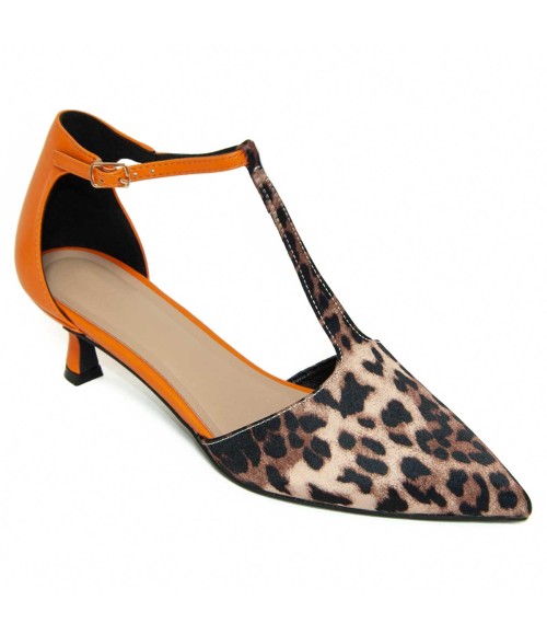 Zapato De Tacon Con Talon Y Puntera Cerrados Bicolor Para Mujer Montevita Gori 105275