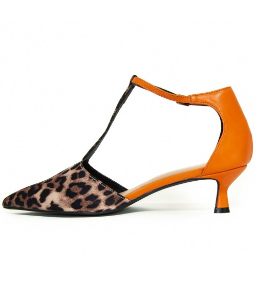 Zapato De Tacon Con Talon Y Puntera Cerrados Bicolor Para Mujer Montevita Gori 105275