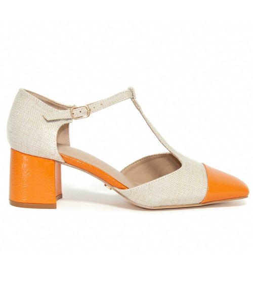 Zapato De Tacon Con Talon Y Puntera Cerrados Bicolor Para Mujer Montevita Seu 105276