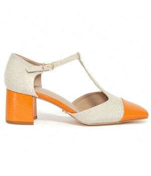 Zapato De Tacon Con Talon Y Puntera Cerrados Bicolor Para Mujer Montevita Seu 105276