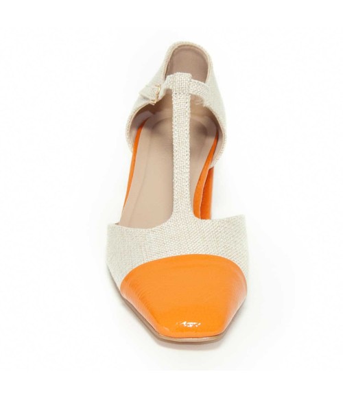 Zapato De Tacon Con Talon Y Puntera Cerrados Bicolor Para Mujer Montevita Seu 105276