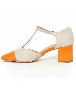 Zapato De Tacon Con Talon Y Puntera Cerrados Bicolor Para Mujer Montevita Seu 105276