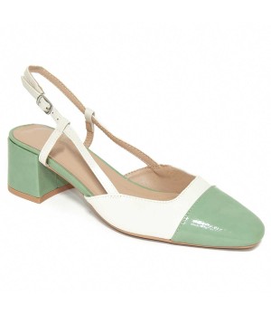 Zapato De Tacon Con Talon Y Puntera Cerrados Bicolor Para Mujer Montevita Santer 105277