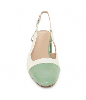 Zapato De Tacon Con Talon Y Puntera Cerrados Bicolor Para Mujer Montevita Santer 105277