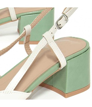 Zapato De Tacon Con Talon Y Puntera Cerrados Bicolor Para Mujer Montevita Santer 105277