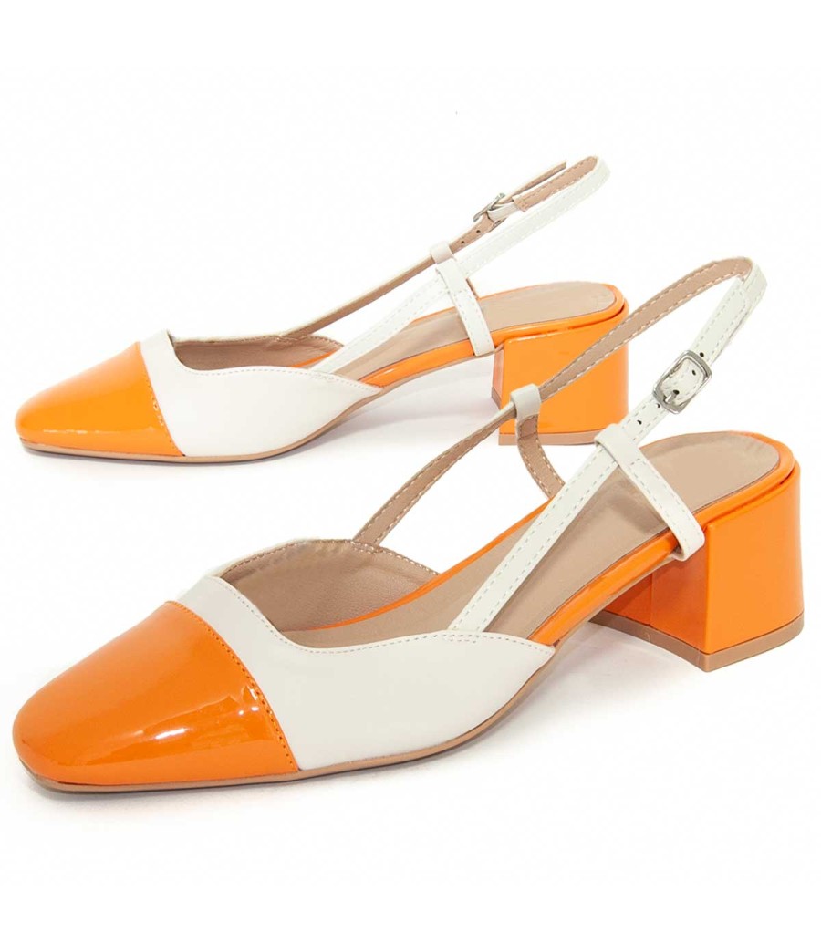 Zapato De Tacon Con Talon Y Puntera Cerrados Bicolor Para Mujer Montevita Santer 105278