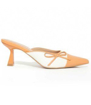 Zapato De Tacon Con Talon Descubierto Y Puntera Cerrada Bicolor Para Mujer Montevita Reist 105279