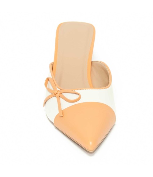 Zapato De Tacon Con Talon Descubierto Y Puntera Cerrada Bicolor Para Mujer Montevita Reist 105279