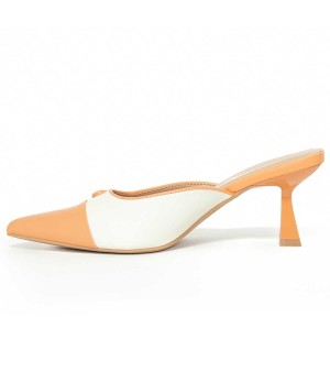 Zapato De Tacon Con Talon Descubierto Y Puntera Cerrada Bicolor Para Mujer Montevita Reist 105279