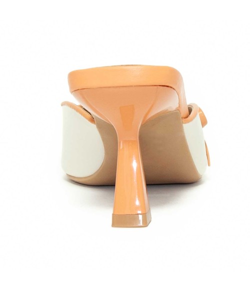 Zapato De Tacon Con Talon Descubierto Y Puntera Cerrada Bicolor Para Mujer Montevita Reist 105279