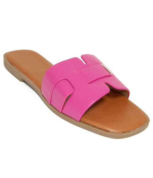 Sandalia Plana Acolchada De Color Rosa Para Mujer Montevita Plasi 105280