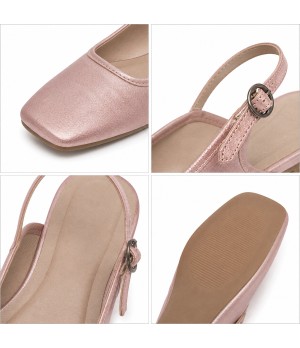 Bailarina Merceditas Para Mujer Color Rosa Montevita Luccaza 105307
