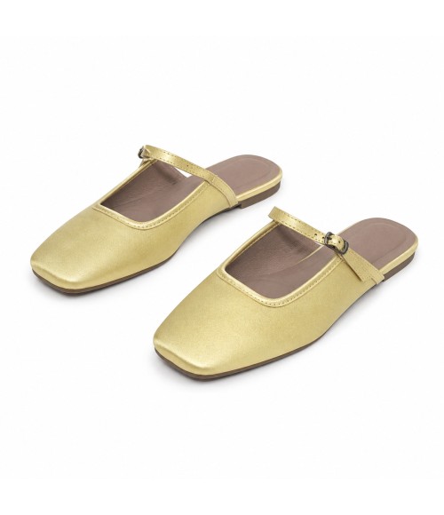 Bailarina Merceditas Para Mujer Color Verde Claro Montevita Luccaza 105308
