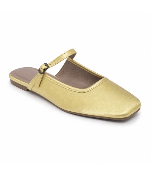 Bailarina Merceditas Para Mujer Color Verde Claro Montevita Luccaza 105308