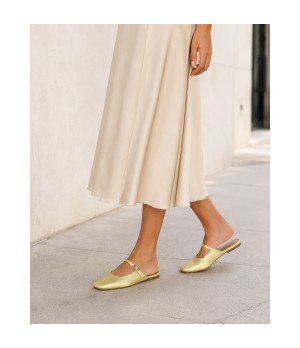 Bailarina Merceditas Para Mujer Color Verde Claro Montevita Luccaza 105308