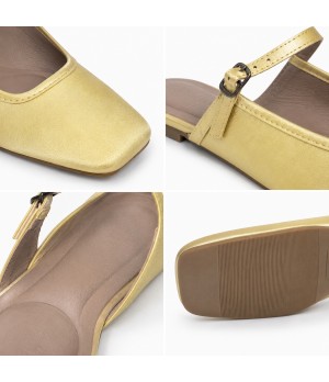 Bailarina Merceditas Para Mujer Color Verde Claro Montevita Luccaza 105308