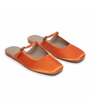 Bailarina Merceditas Para Mujer Color Naranja Montevita Luccaza 105310