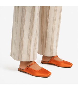 Bailarina Merceditas Para Mujer Color Naranja Montevita Luccaza 105310