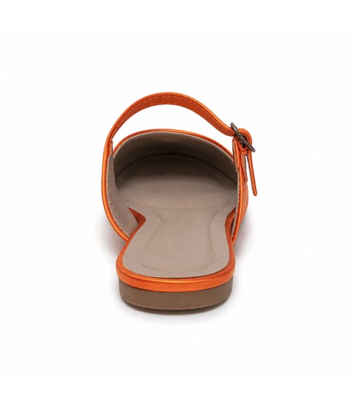 Bailarina Merceditas Para Mujer Color Naranja Montevita Luccaza 105310