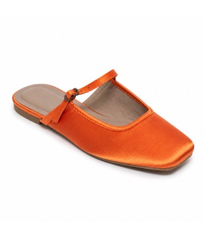 Bailarina Merceditas Para Mujer Color Naranja Montevita Luccaza 105310