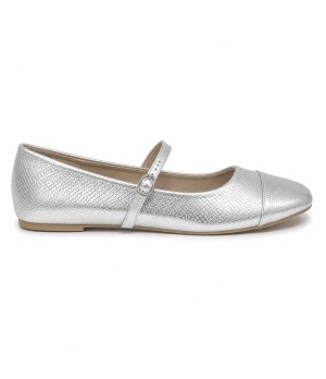 Bailarina Merceditas Para Mujer Color Plateado Montevita Romaza 105316