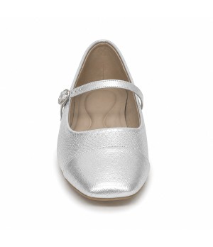 Bailarina Merceditas Para Mujer Color Plateado Montevita Romaza 105316