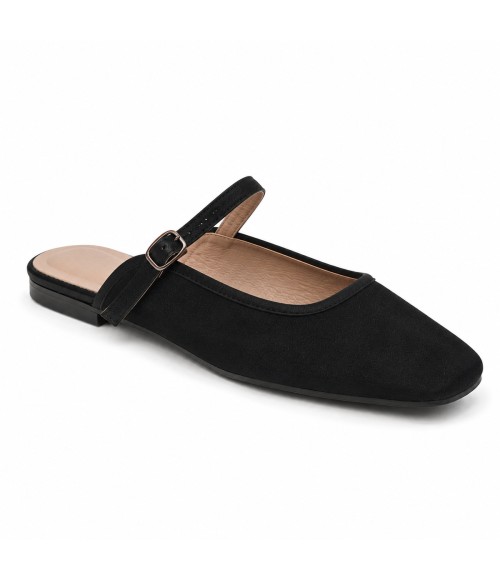 Bailarina Merceditas Para Mujer Color Negro Montevita Luccaza 105306