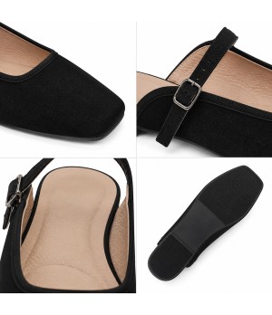 Bailarina Merceditas Para Mujer Color Negro Montevita Luccaza 105306