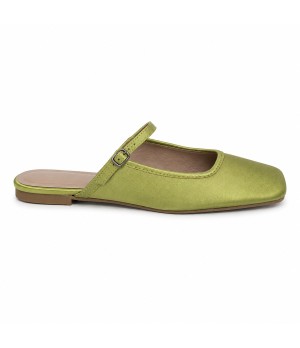 Bailarina Merceditas Para Mujer Color Verde Montevita Luccaza 105309