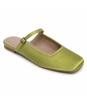 Bailarina Merceditas Para Mujer Color Verde Montevita Luccaza 105309
