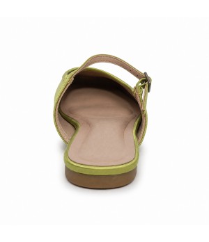 Bailarina Merceditas Para Mujer Color Verde Montevita Luccaza 105309