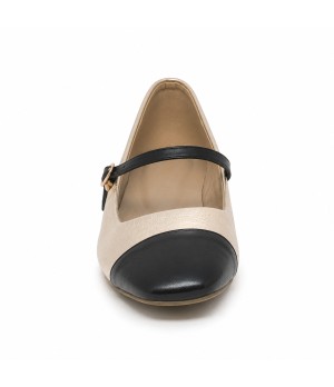 Bailarina Merceditas Para Mujer Dorado Y Negro Montevita Romaza 105317