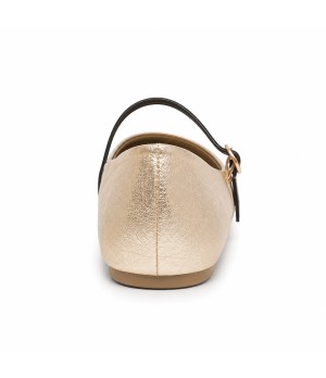 Bailarina Merceditas Para Mujer Dorado Y Negro Montevita Romaza 105317