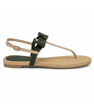 Sandalia Plana De Dedo Para Mujer Color Verde Montevita Ibiza 105298