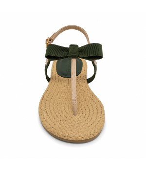 Sandalia Plana De Dedo Para Mujer Color Verde Montevita Ibiza 105298