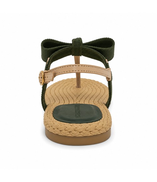 Sandalia Plana De Dedo Para Mujer Color Verde Montevita Ibiza 105298